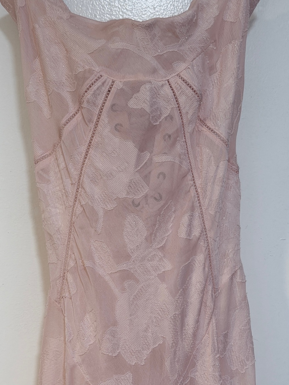 House of CB Blush Floral Lace Slip Gown - Picture 8 of 14